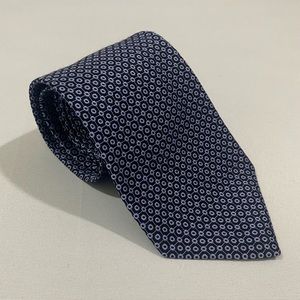 Robert Talbott Best of Class for Nordstrom Black & Baby Blue Geometric Silk Tie